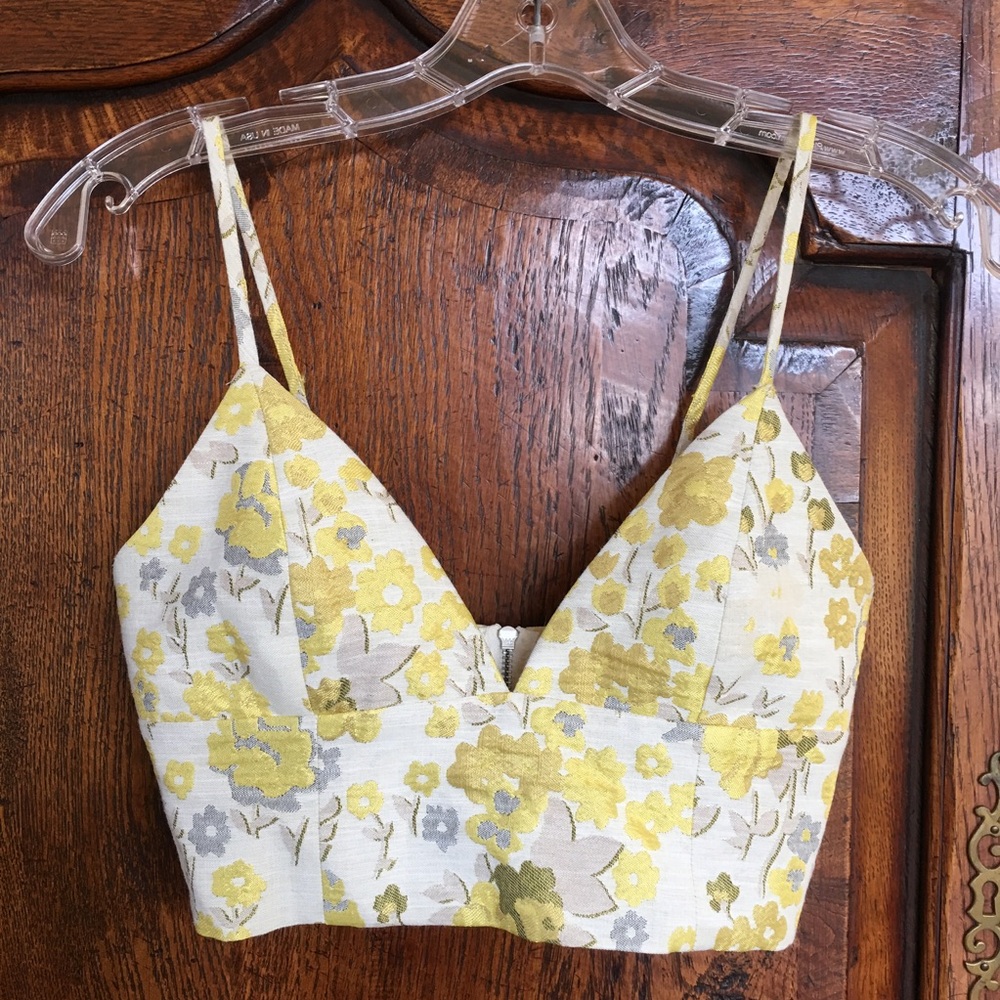 H&M Embroidered Crop Top Bralette